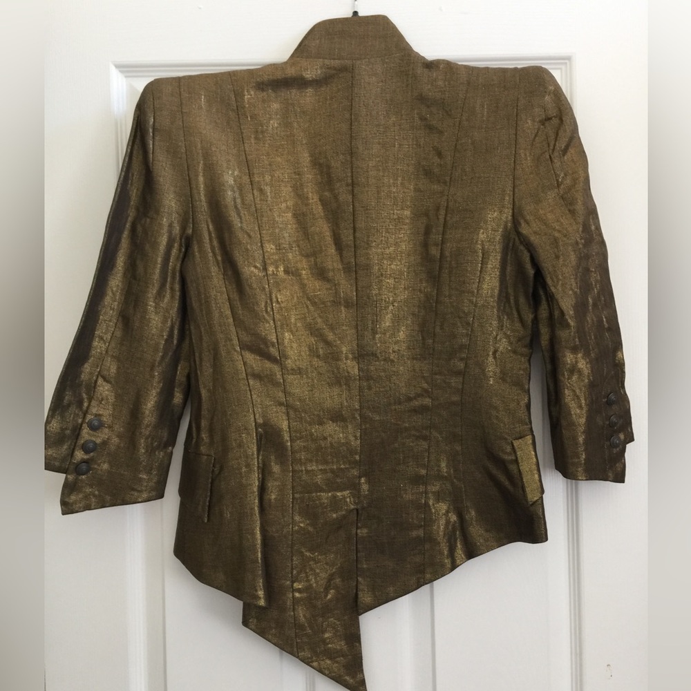 NWT MAAC LONDON Metallic Tuxedo Blazer - Picture 3 of 5